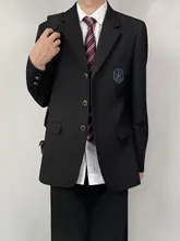 刺繍バッジ付きブラックスーツ【秋冬用・学院風・男子制服】