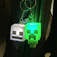 マインクラフトゲーム関連 発光キーホルダー【スティーブ・お土産用・装飾品】