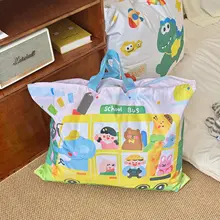 収納バッグ オックスフォード生地 大容量 手提げ 入園準備 幼稚園 保育園 通学用 引越し 衣類収納