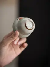 中華風 陶製茶杯【哥窑スタイル・功夫茶具用】