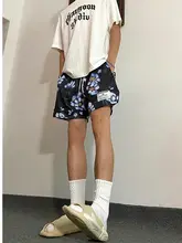 油絵デザインのメンズショートパンツ【夏用・速乾・通気性・カジュアル・バスケットボール】
