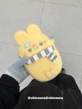 かわいいウサギデザインの毛並みのペンケース【縦型・スマホ入れ・ショルダー対応】