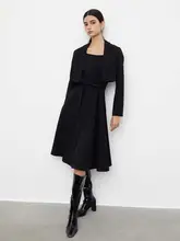 秋用 レディース OLスタイル ジャケット付きキャミソールドレス（セットアップ対応）