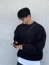 シンプルなデザインのメンズニットウェア【春秋用・極上の柔らかさ・厚手】