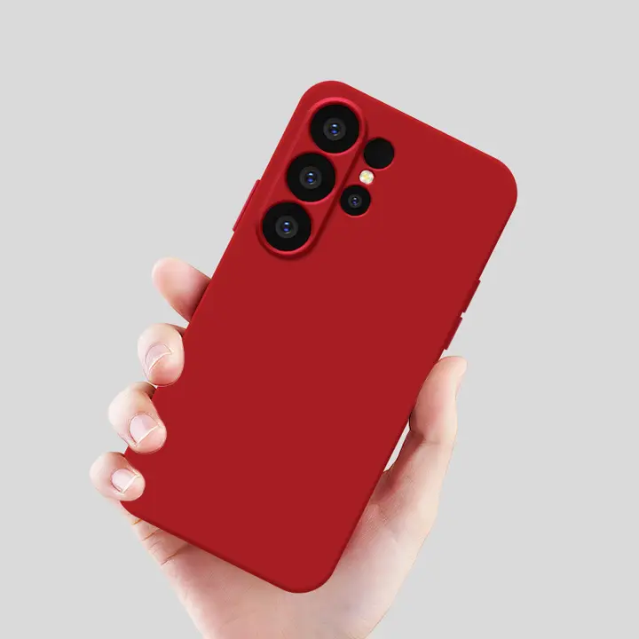 Samsung Galaxy S25 Ultra用 ケース 【流体シリコン・全包型・ストラップ付き】