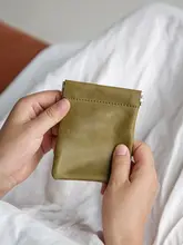 本革製 ヴィンテージ風 レディース小型カードケース【コインポケット・イヤホン・データケーブル用ストラップ・リップスティック収納可】