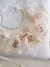 エプロン ぬいぐるみカラー ペット用 使用 レース フランス風 可愛い