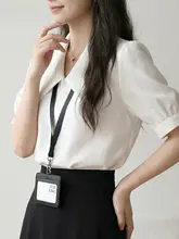 半袖シャツ レディース シフォン ホワイト きれいめ オフィスカジュアル 通勤 面接 夏