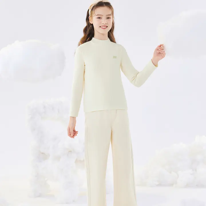 長袖Tシャツ キッズ ボーイズ ガールズ インナー コットン 厚手 抗菌 秋冬 「Balabala」