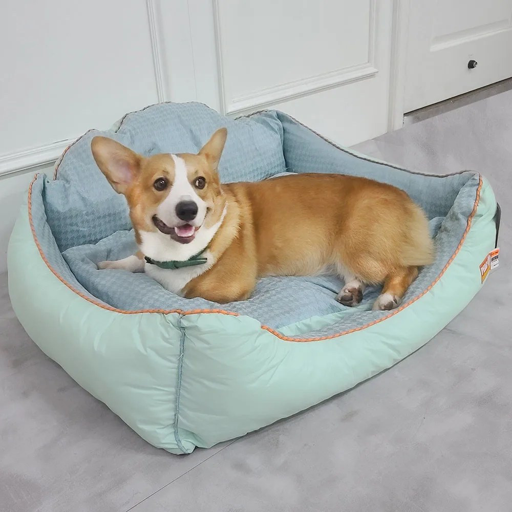 犬小屋 コーギー用犬ベッド 大型犬向け 洗える 冬用ペットマット：大型犬室内飼いに最適な高耐久ベッドの実証