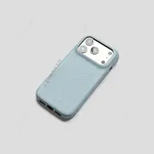 スマホケース ハードケース 合皮 ライテクスチャー マット加工 ハンドメイド ベビーブルー 爽やか かわいい iPhone 14 15 16 17 18 Pro 対応