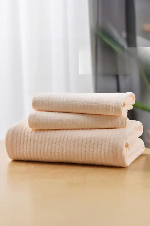 純綿製バス用タオル3点セット【吸水速乾・夏用・薄手・カップル向け】