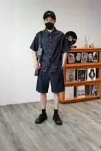 極上の柔らかさ！薄手の半袖デニムシャツ【カジュアルデザイン・男性用】
