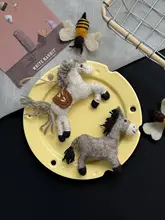 可愛い動物のフェルトストラップ【馬・豚・ロバ・キーホルダー・ギフト用】