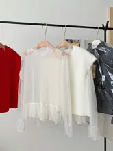 冬用ベスト【レイヤードスタイル・ルビー色・インナー付き】（セットアップ対応）