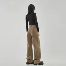 アメリカンビンテージ風 ワイドレッグデニムパンツ【高腰・スリム効果・カジュアルスタイル】