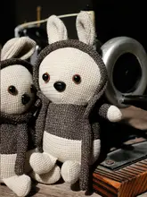 かわいいウサギのキャラクターフィギュア キーホルダー【ハンドメイド・バッグチャーム】