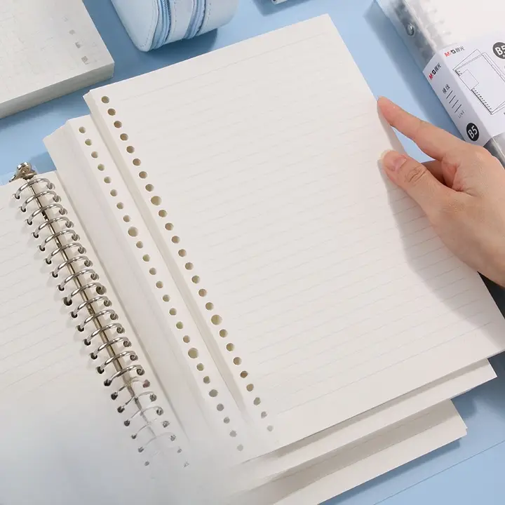 極上の柔らかさ！B5サイズの活用しやすい活ページノート【A5取り外し可能カバー・方眼紙・無地・リングファイル式】（セットアップ対応）