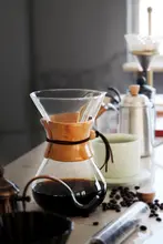 シンプルなデザインの耐熱ガラス製ダブルウォールコーヒーサーバーセット【不織布フィルター付き・家庭用】