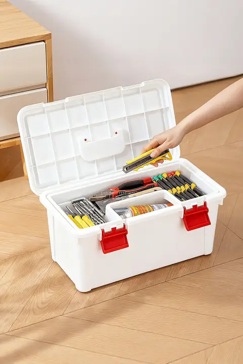 工具ケース 収納ケース 多機能 手提げ式 家庭用 電気作業 金物 ネジ 部品 小物整理