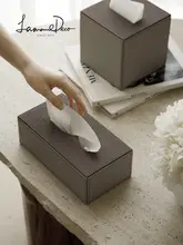 LamomeDeco 高級感あるレザー製ティッシュボックス【スクエアデザイン・ホテルや家庭用】