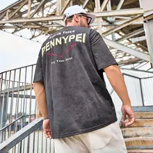 ビンテージ風アメリカンスタイル半袖Tシャツ【ルーズフィット・ラウンドネック・夏用】