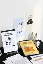 かわいいドゥードゥルデザインのメモ帳【恋人へのメッセージ用・はがせるタイプ】