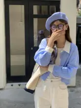 韓国風ブラックフレームの無地女性用眼鏡【レトロアセテート・ハーフレンズ】