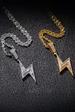 ネックレス ペンダント ロングネックレス メンズ キュービックジルコニア ライトニング ストリート 彼氏 プレゼント