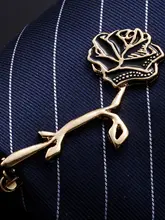 薔薇デザインのメタルネクタイピン【ビジネス用・高級感】