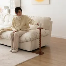 中古無垢材の小さなサイドテーブル【ソファ用・ミニ収納・リビング用】