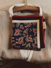 ペイズリー柄シルクウールスカーフ【リバーシブル・上質感・首元アクセサリー】