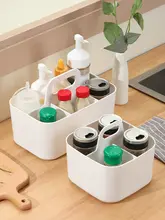 キッチン用多機能調味料収納ラック【醤油・酢ボトル用・持ち運び可能】