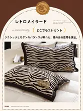 純綿ガーゼボタン付き枕カバー【レトロデザイン・家庭用・成人用】（セットアップ対応）