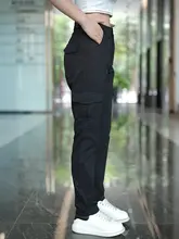 アウトドアイメージの男性用カジュアルワークパンツ【多ポケット・ゆったりストレート・快適】