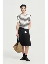 半袖Tシャツ メンズ ボーダー バイカラー ルーズ カジュアル 夏