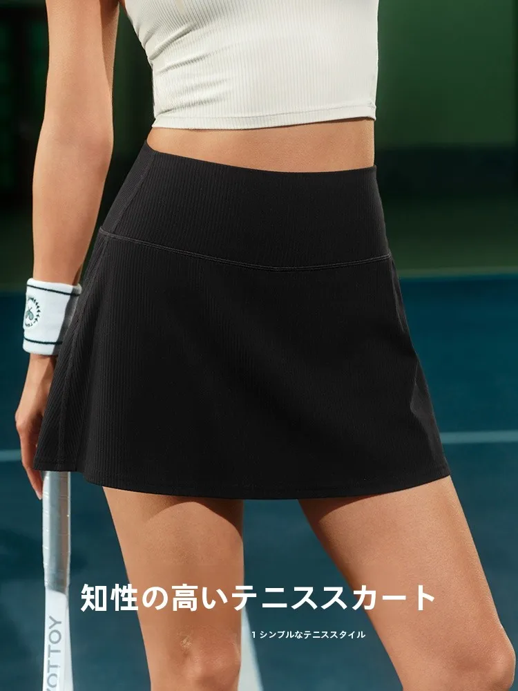 yottoy 女性用スポーツテニススカート【防走光・軽量・ランニング・バドミントン対応】