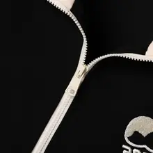 冬用刺繍入りフード付きドレス【カラーコンビネーショ ン・ドローストリングデザイン・極上の柔らかさ】（セットアップ対応）