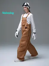 NOBADAY 防水・防風のプロ仕様スノーボードビブパンツ【男女兼用・ウィンタースポーツ用】