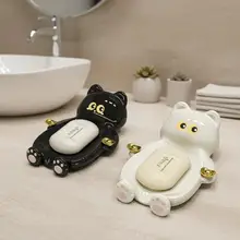 かわいい招き猫のソープボックス【水切り機能付き・多機能収納】