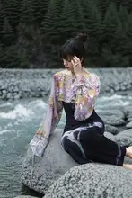 サテン風ショートカーディガン【レトロ・ゆったり・ランタン袖・夏用】（セットアップ対応）