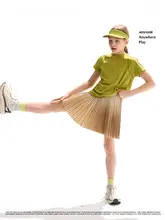 女の子用グラデーションカラーの半身スカート【夏用・百褶・スポーティデザイン】（セットアップ対応）