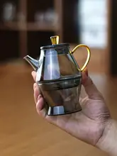 耐熱ガラス製の茶ポットとカップのセット【小容量・花茶用】（セットアップ対応）