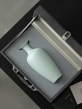 新中式 陶器製 花瓶【高級感あるデザイン・インテリア装飾用】