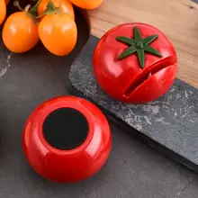 キッチン用包丁研ぎ器【陶器製・両面対応・可愛いトマトデザイン】