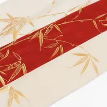 竹模様のデザイン 薄手のはたきタオル【日常使い・華やかな刺繍】（セットアップ対応）