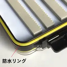 透明二面設計のミニ防水フィッシングボックス【携帯用・フライフィッシング用】