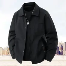 春秋用 メンズワークジャケット【フィット・シンプルデザイン・襟付き】