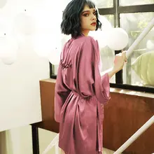 極上の柔らかさのアイスシルクバスローブ【特別な日を彩る・女性用・ブラスシャンテ】（セットアップ対応）