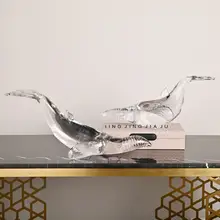 Jingjing 北欧ライトラグジュアリーハイエンドアートクジラ 装飾フィギュア